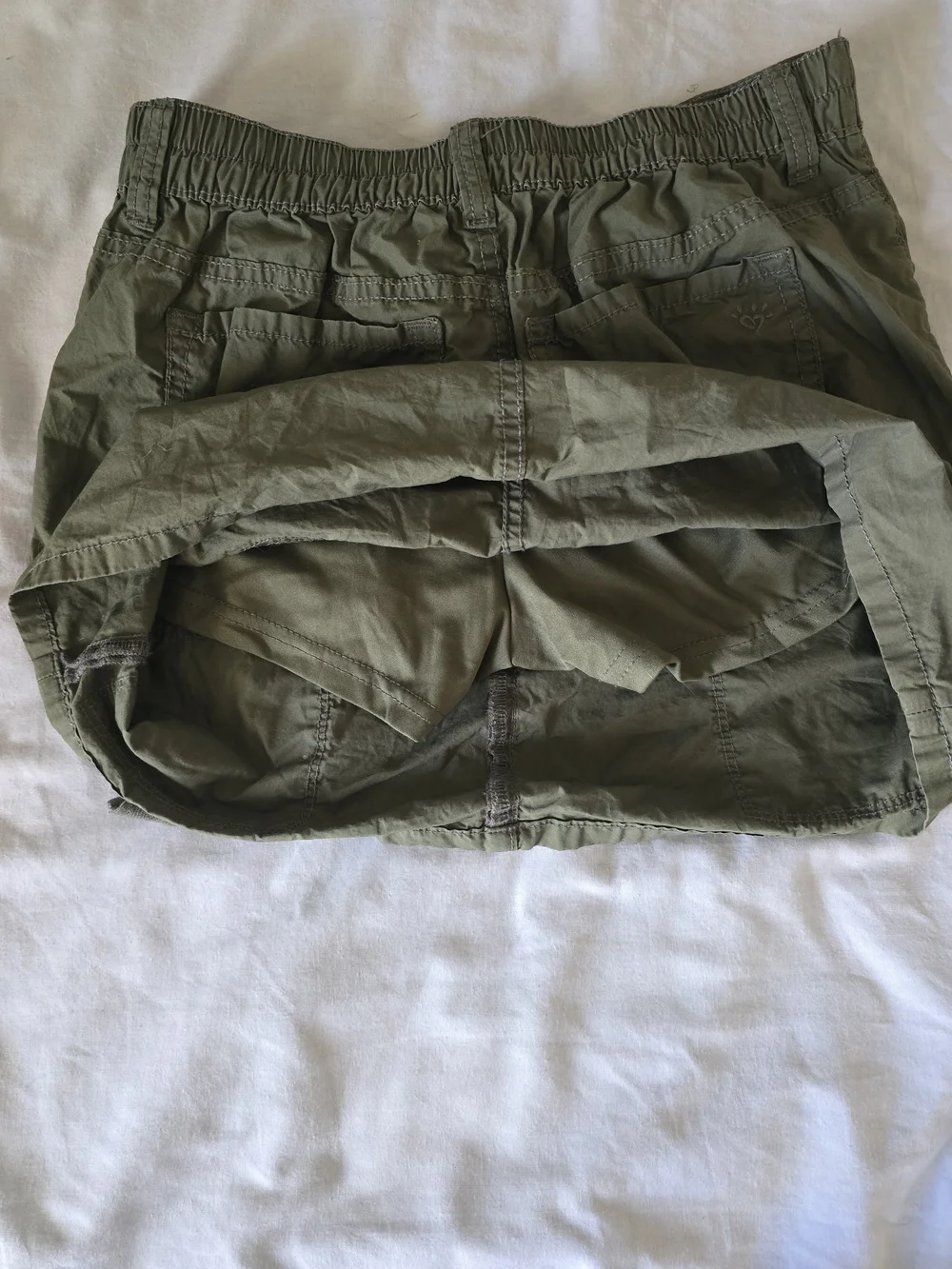 Justice Olive Green Cargo Skirt with Belt Detail
